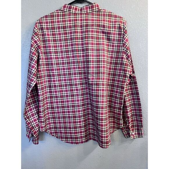 Laura Mae Blouse Womens Size 44 Plaid Vintage  Long Sleeve‎ Lightweight Soft - Picture 6 of 7